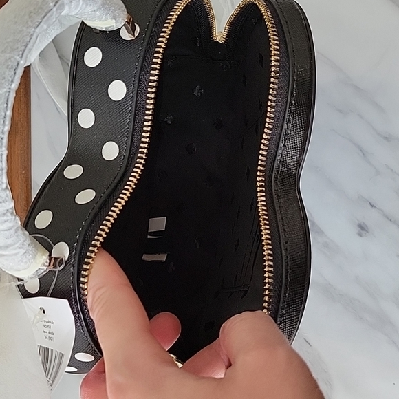 Kate Spade Love Shack Heart Crossbody- Black- New! - Picture 5 of 10